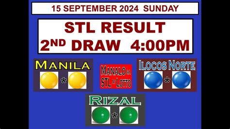 STL 2ND Draw 4PM Result STL Manila STL Ilocos Norte STL .